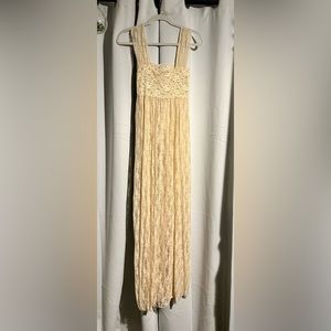 Lace maxi Free People dress (maternity friendly)